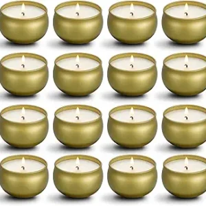 qinxiang Scented Candles Gifts Set,16 Pack Natural Soy Wax Travel Tin Jar Candles for 2.5 OZ Aromatherapy Candles for Family Gatherings, Festive Candles